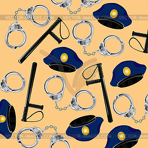 Accessories of workman to police bodies - vector clipart