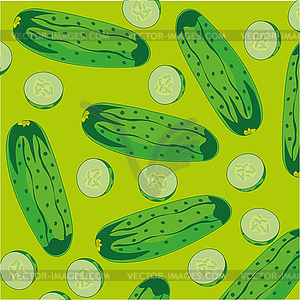 Background of cucumber - vector clipart