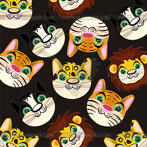 Wild animals background - vector clipart