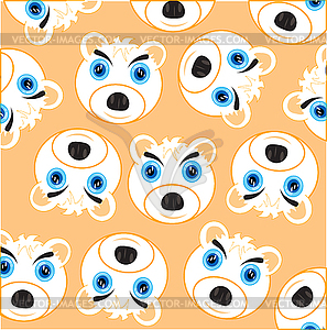 Background of head bear - vector clipart