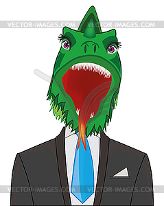 Dragon in suit - vector clip art