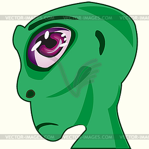 Portrait of extraterrestrial being - vector image