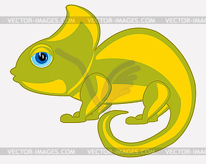 Cartoon animal chameleon - vector image