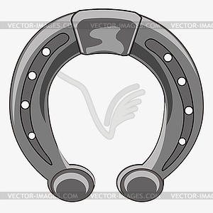 Iron horseshoe on hoof - vector clipart