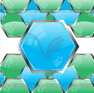 Buttons blue and green colour - royalty-free vector image