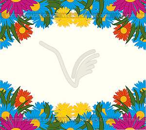 Much varicoloured flowers background - vector image