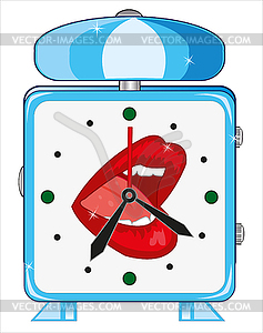 Watch with alarm clock - vector clip art