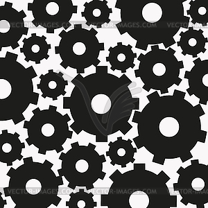 Background of gear black - vector image