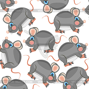 Pattern of mouses - vector clipart