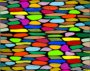 Wall of decorative colour stone - vector clipart