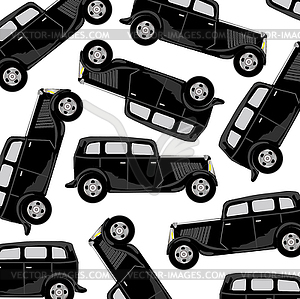 Black car pattern - vector image