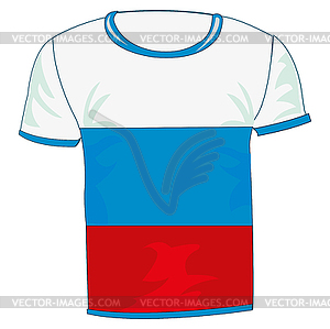 T-shirt flag to russia - vector clipart