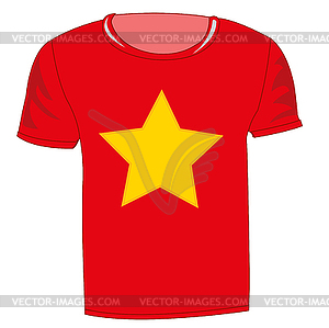 T-shirt flag vietnam - vector image