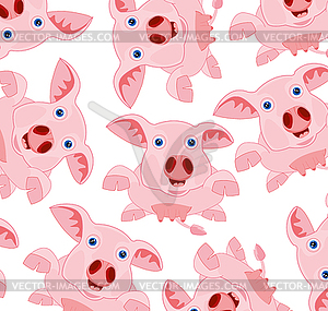 Rose piglet pattern - vector clipart / vector image