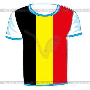 T-shirt flag to belgium - vector image