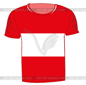 T-shirt with flag of austria - vector clipart