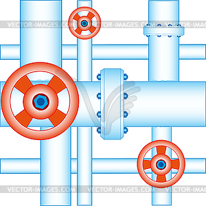 Pipes for gas - color vector clipart