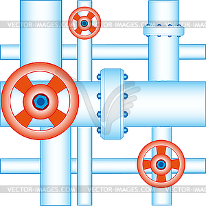 Трубы для газа - цветной векторный клипарт