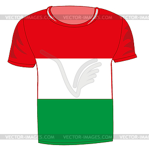 Flag hungary on cloth - vector clip art