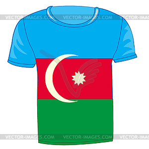 T-shirt with flag azerbaijan - vector clipart