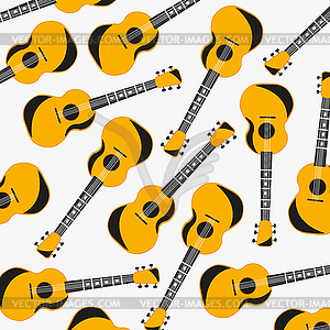 Pattern of music instrument guitar - vector clip art