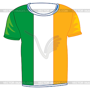 T-shirt flag to ireland - stock vector clipart