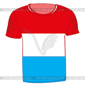 T-shirt with flag luxembourg - vector image