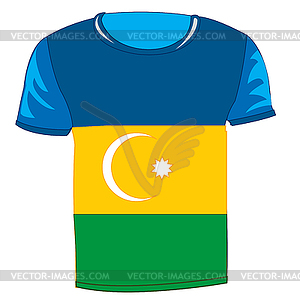 T-shirt flag azerbaijan - vector clipart