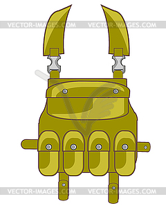 Waistcoat discharge with pocket - vector image