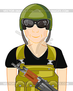 Soldier of power Special Forces - vector clipart