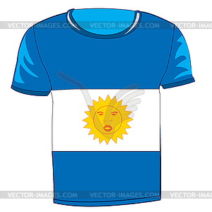 T-shirt flag argentina - royalty-free vector clipart