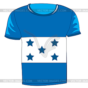 T-shirt with flag Honduras - vector image