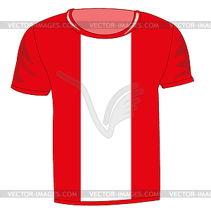 T-shirt flag Peru - vector clipart