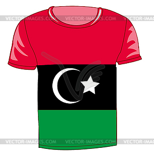 T-shirt flag Libya - vector image