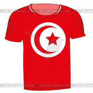 T-shirt flag Tunisia - vector clipart
