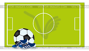 Soccer field type overhand - vector image