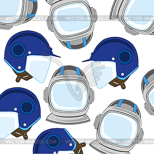 Send spaceman and motorcyclist pattern - vector image