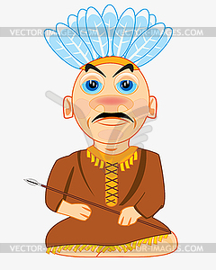 Indian apache cartoon - vector image