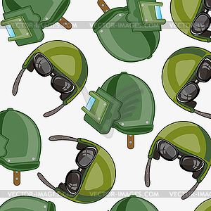 Defensive send military and sapper - vector image