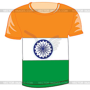 T-shirt flag to India - vector image