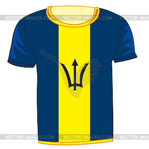 Cloth flag Barbados - vector clipart