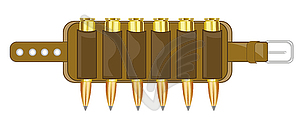 Cartridge belt with patron - vector clip art