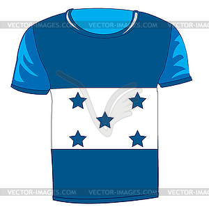 T-shirt flag Honduras - vector image
