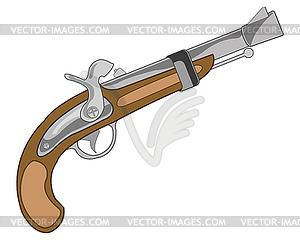 Weapon old-time fusil - vector clip art