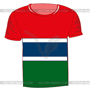 T-shirt flag Gambia - vector image