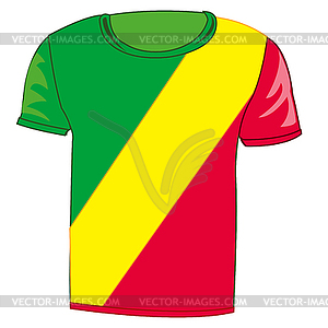 T-shirt flag Kongo - vector clipart / vector image