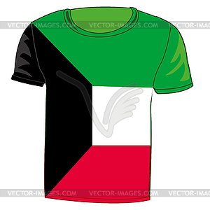 T-shirt flag Kuwait - vector image