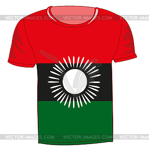 T-shirt flag Malavi - vector image