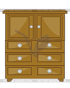 Furniture wooden closet - vector clip art