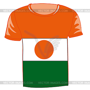 T-shirt flag Niger - vector clipart
